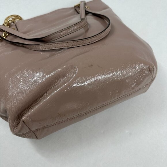 Michael Kors Pink Leather Gold Chain Shoulder Bag - Picture 4 of 13